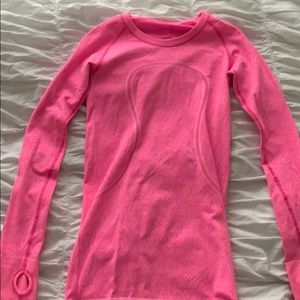 Lululemon pink long sleeve top